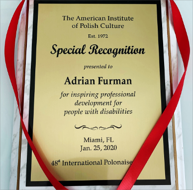 Specjalne wyróżnienie za inspirowanie rozwoju zawodowego osób niepełnosprawnych 