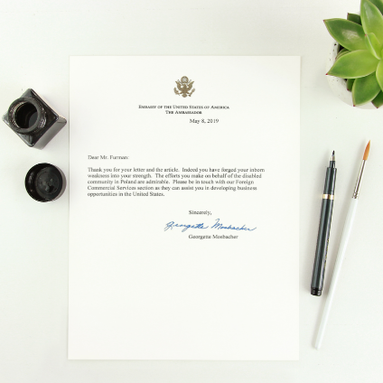 List od Ambasador USA